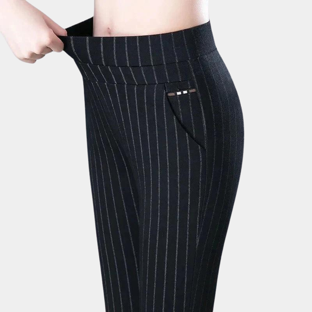 Elegante Hose Hohe Taille Stretch Slim Fit Damen