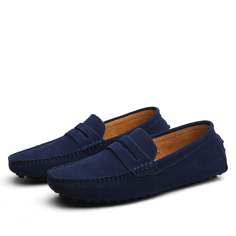 Elegante Herren Mokassins Leder Schwarz