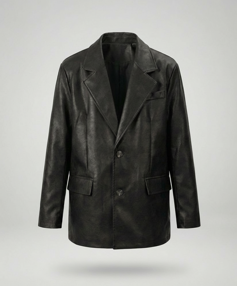 Herren Jacke Braun Lederjacke Retro Stil