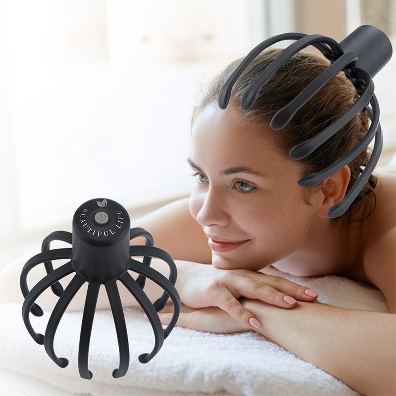 Kopf-Massager Oktopus mit 12 Armen Entspannend