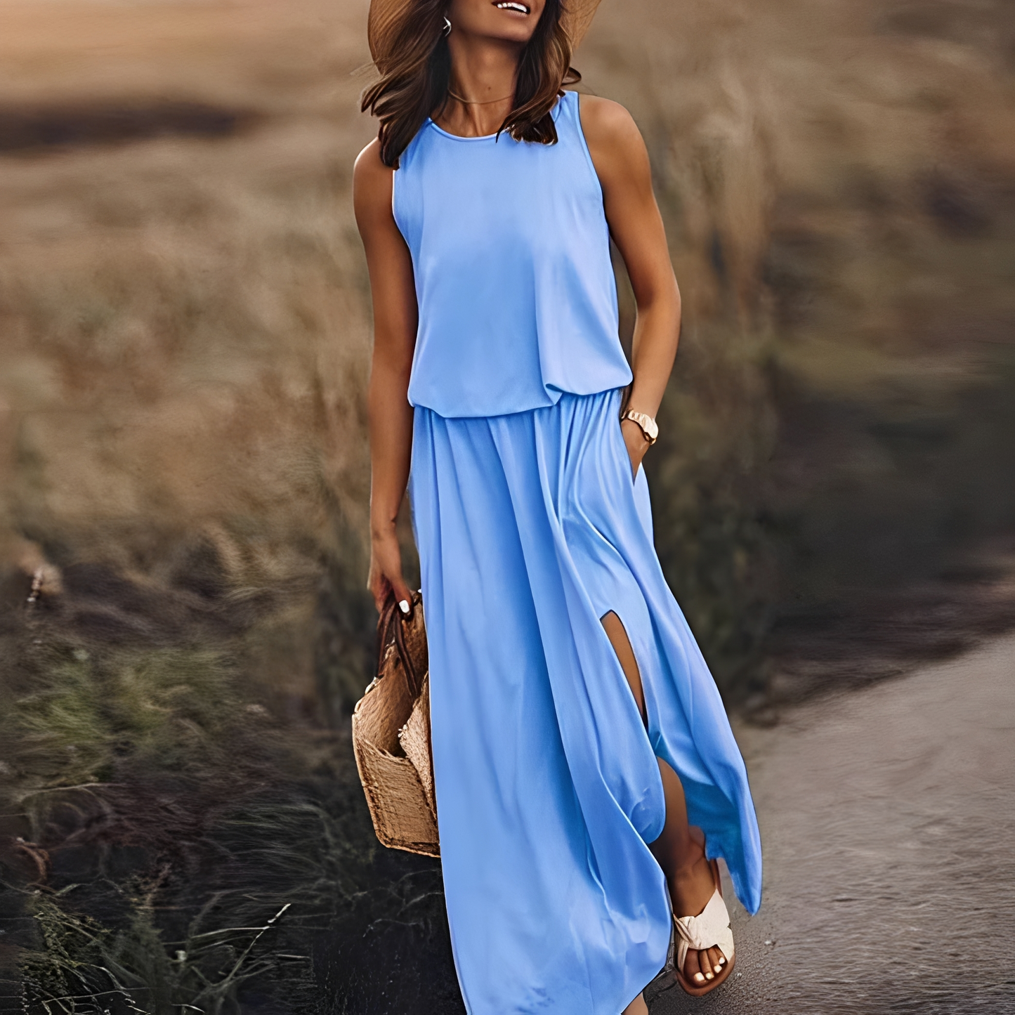 Sommerkleid Damen Stilvoll Elegantes Kleid
