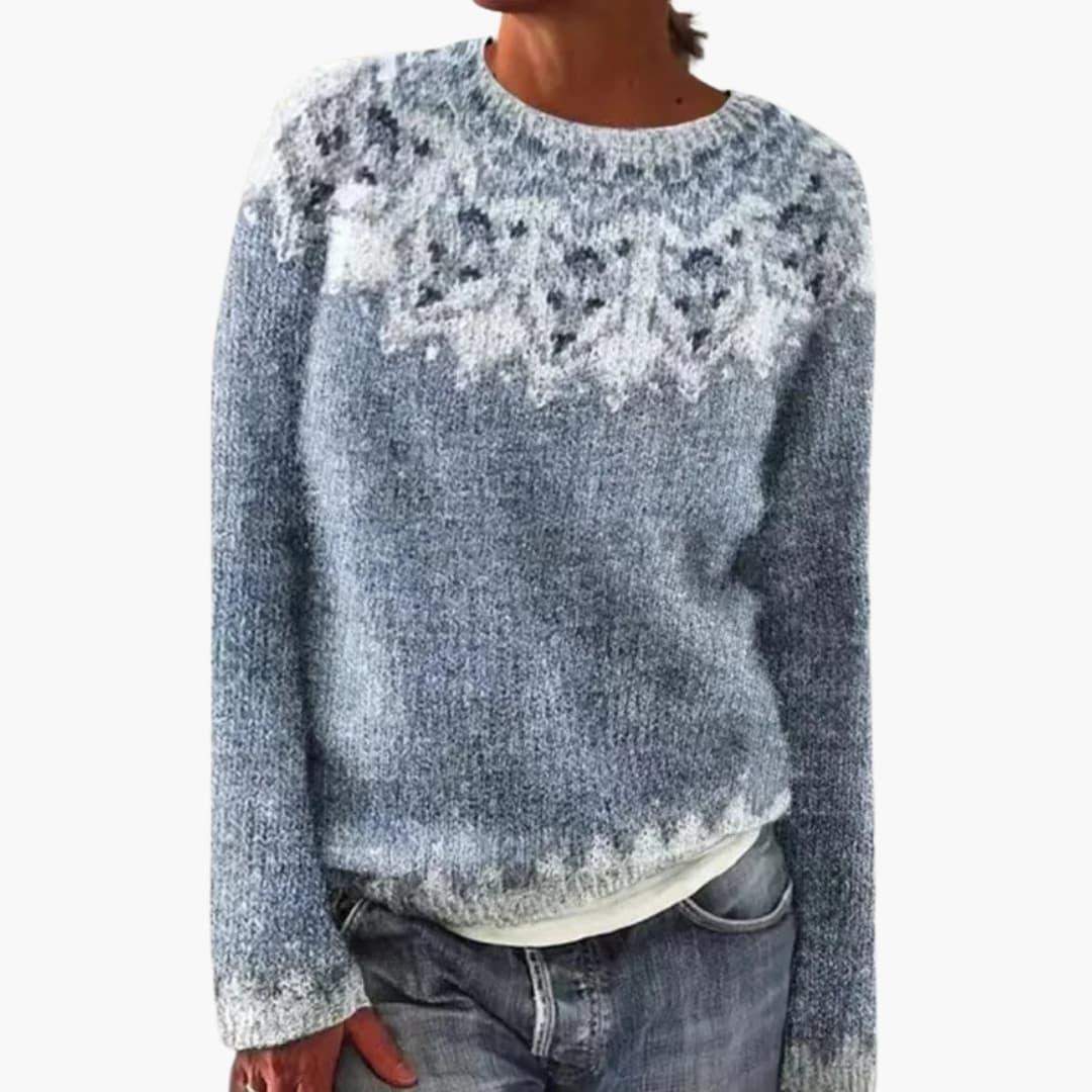 Mehrfarbiger Strickpullover für Damen 5
