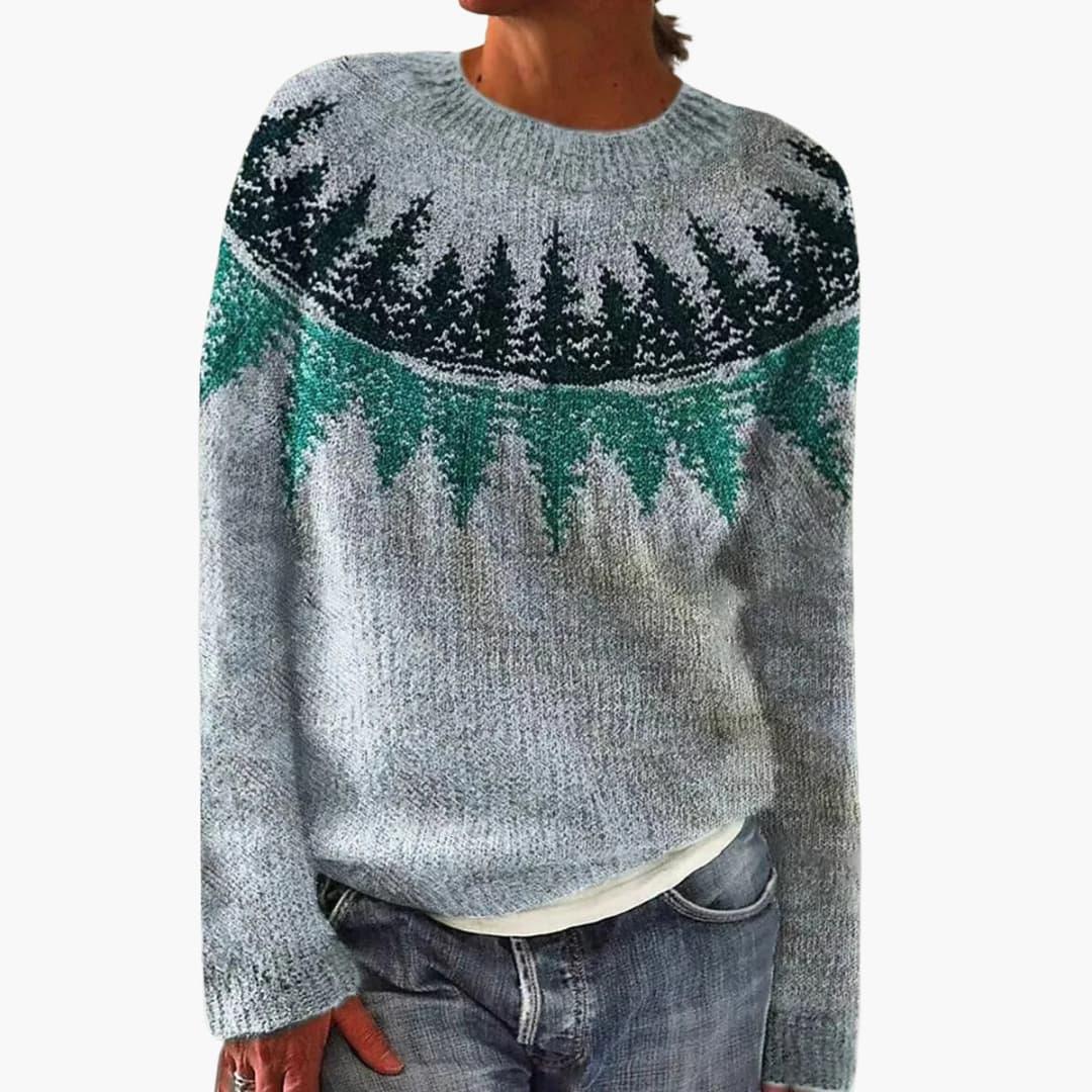 Mehrfarbiger Strickpullover für Damen 6