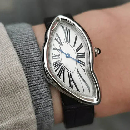 Melting Watch | Mode | Schwarzes Armband | Lederarmbanduhr | Herrenuhr-Chaps Herrenmode