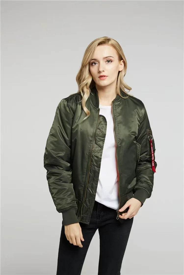 Damen Bomberjacke Klassisch Winddicht Wasserabweisend - BerlinGlamour