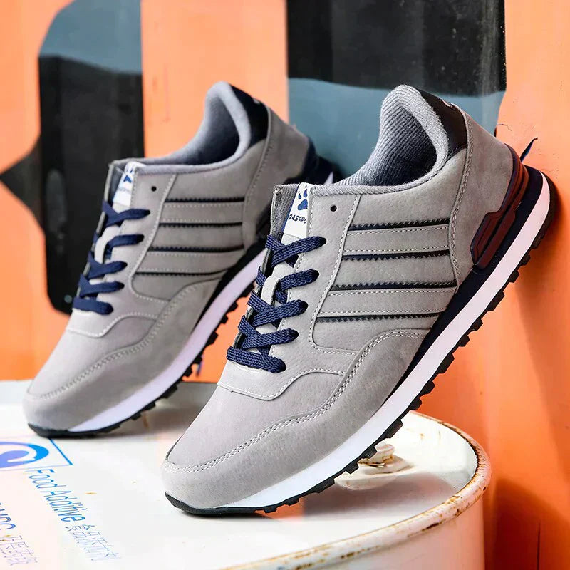 Herrensneaker Klassisch Schwarz Lace-Up