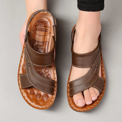Leder Sandalen Herren Bequem Entspannt Sommer - BerlinGlamour