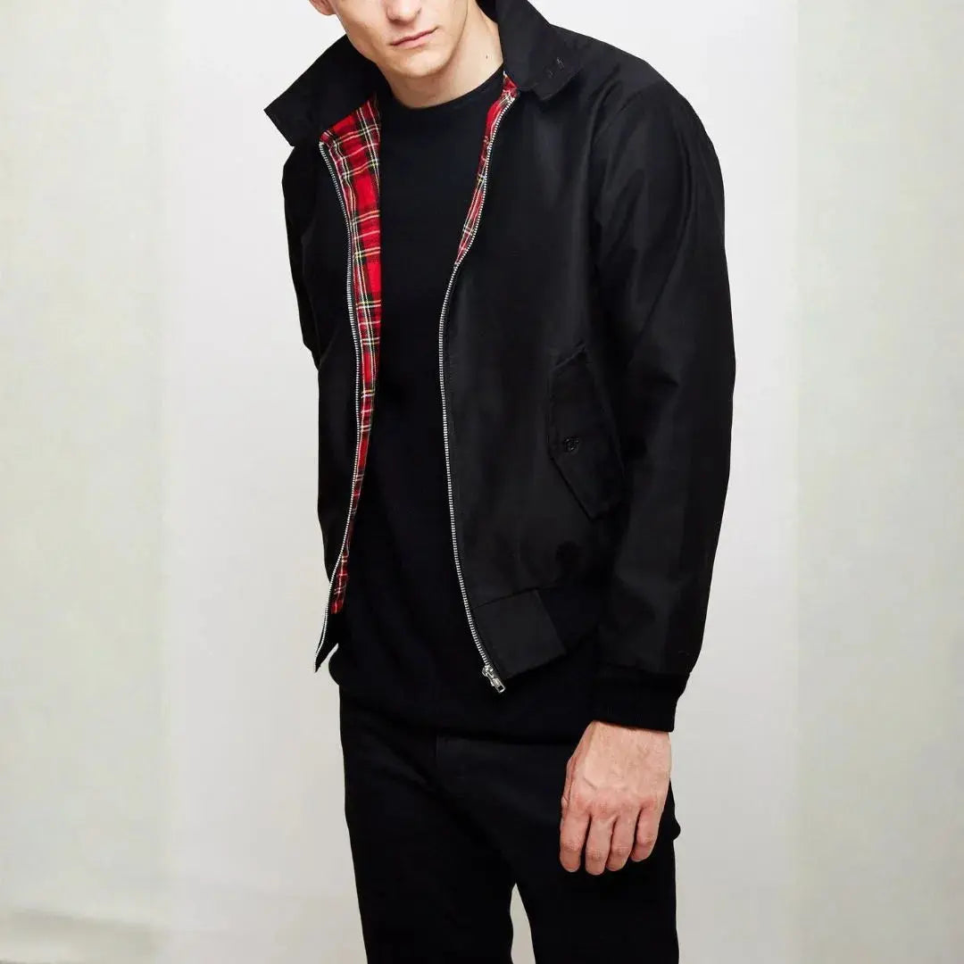 Herren Harrington-Jacke Klassisch Elegante