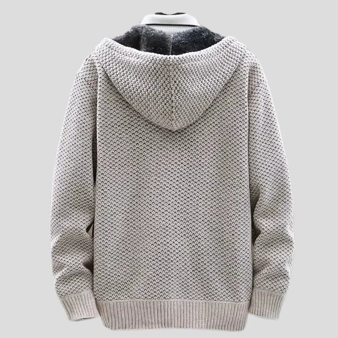 Strickfleece Hoodie Damen Warm Zip - BerlinGlamour