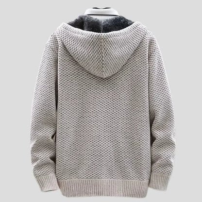 Strickfleece Hoodie Damen Warm Zip - BerlinGlamour