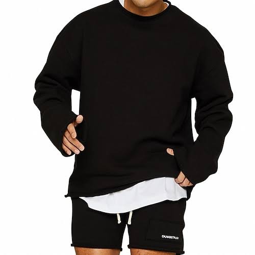 Herren Pullover Bequem Geschnittener Sweatshirt Lounge