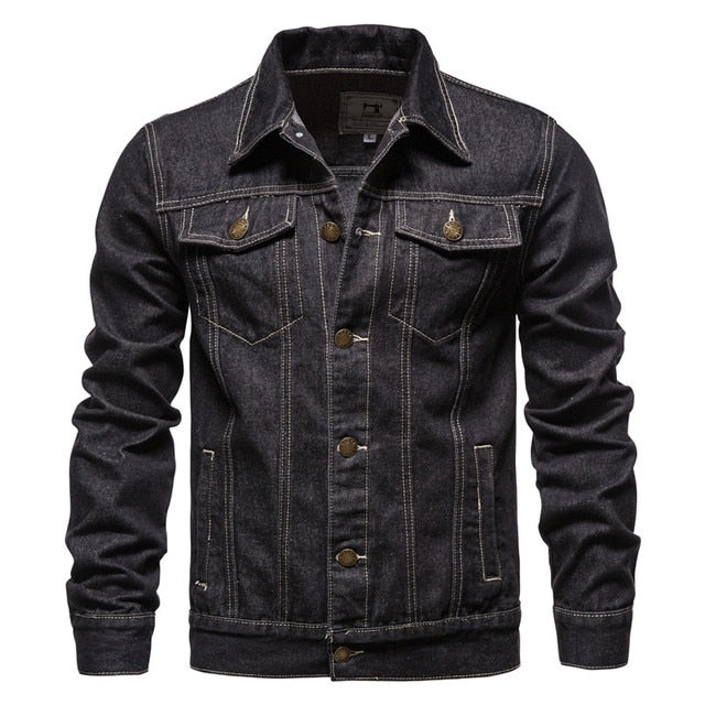 Herren Denimjacke Klassisch Lässig mit Knöpfen - BerlinGlamour