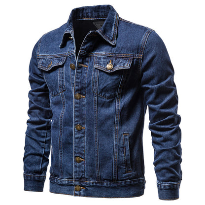 Herren Denimjacke Klassisch Lässig mit Knöpfen