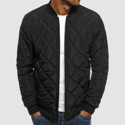 Herren Winterjacke Gesteppt Warm Isoliert Schwarz - BerlinGlamour