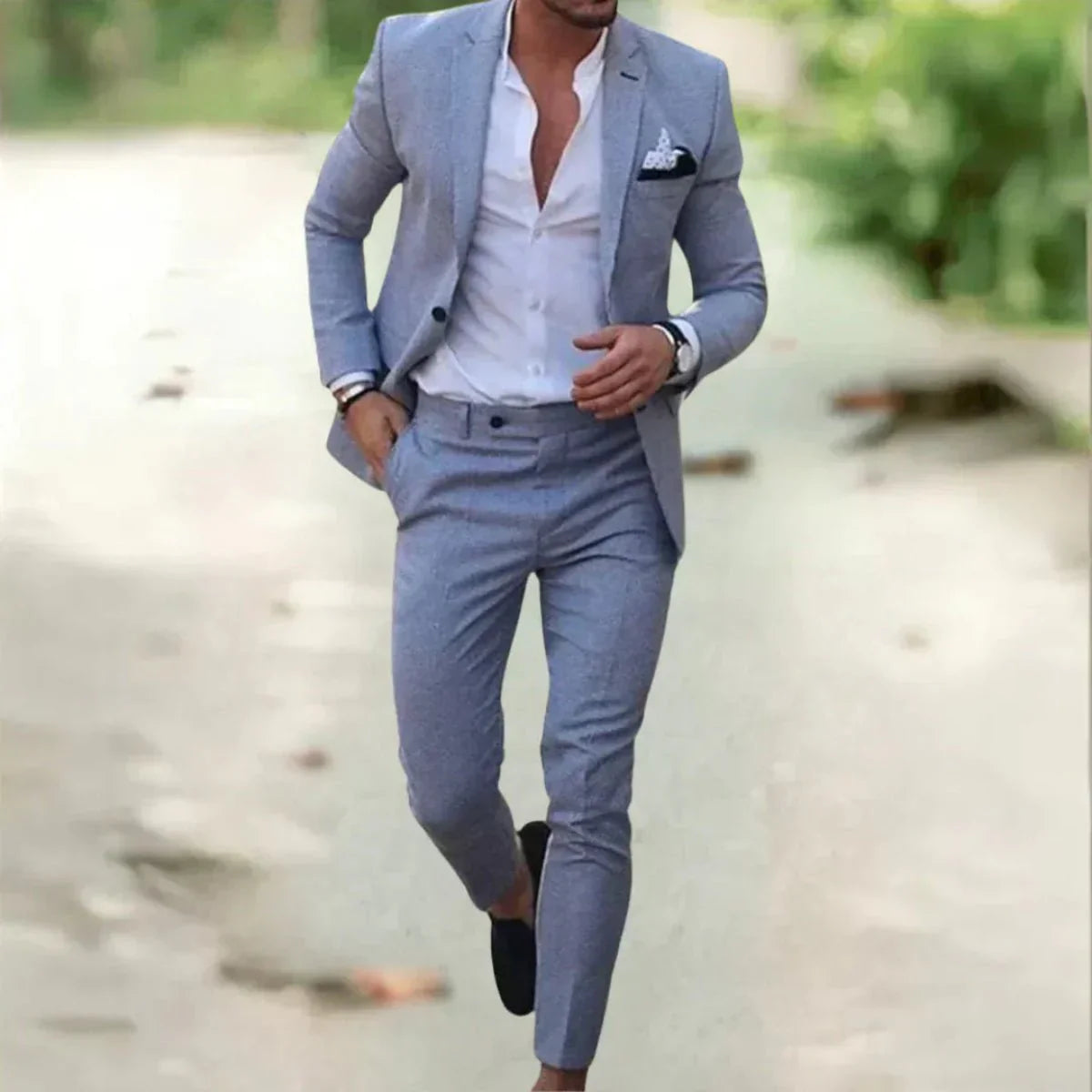 Herren Hochzeitsanzug Set Elegant Schwarz