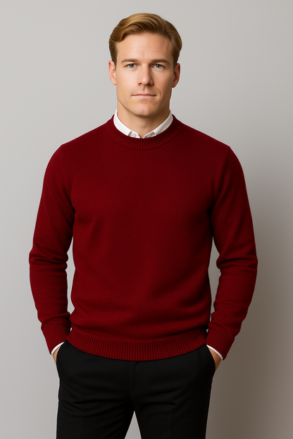 Herren Pullover Klassisch Rundhals Frühling