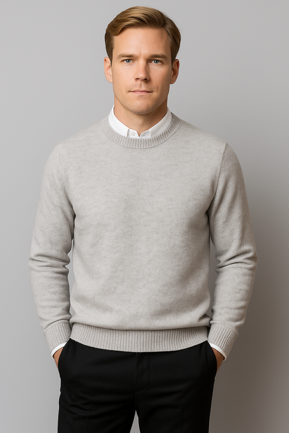 Herren Pullover Klassisch Rundhals Frühling