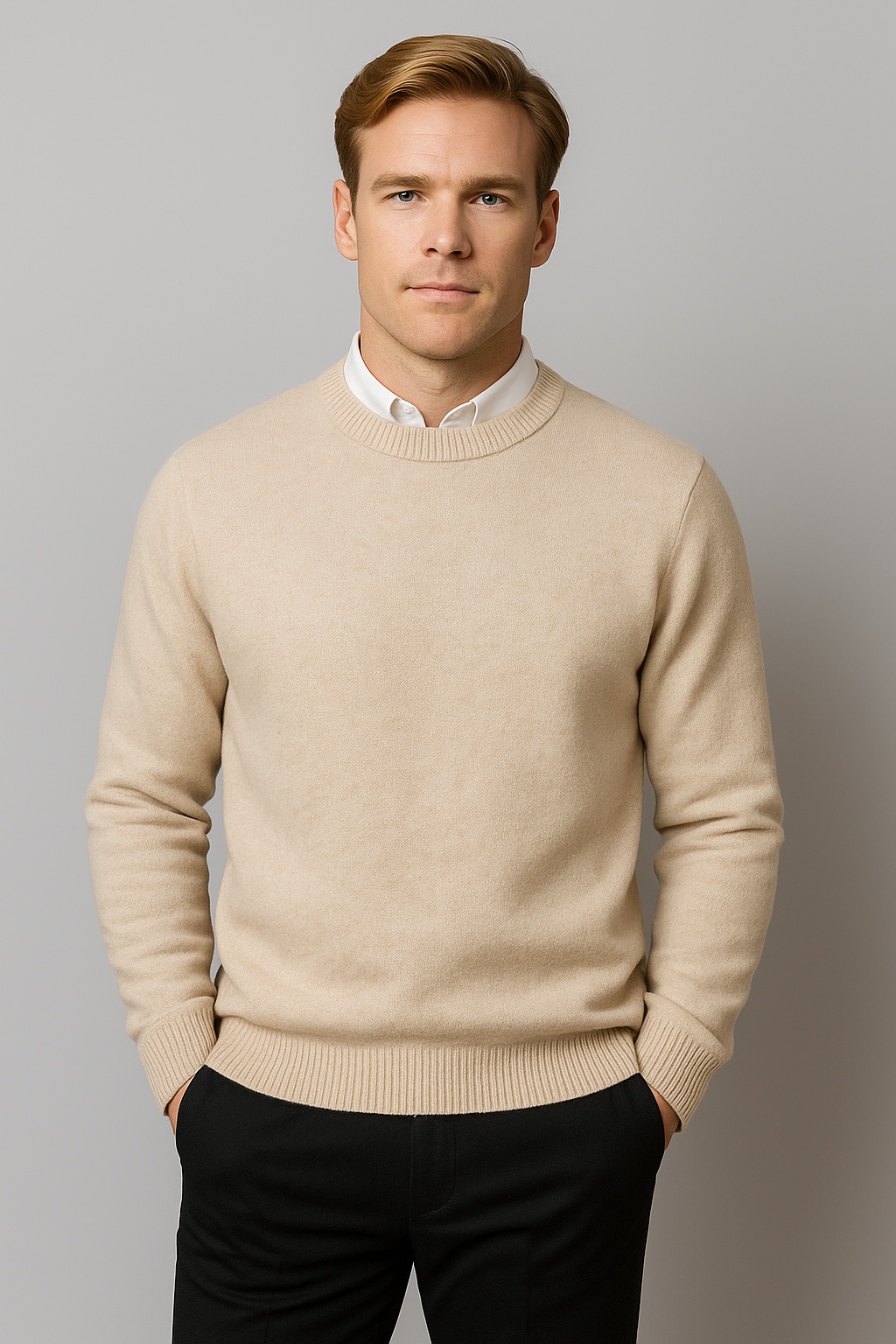 Herren Pullover Klassisch Rundhals Frühling