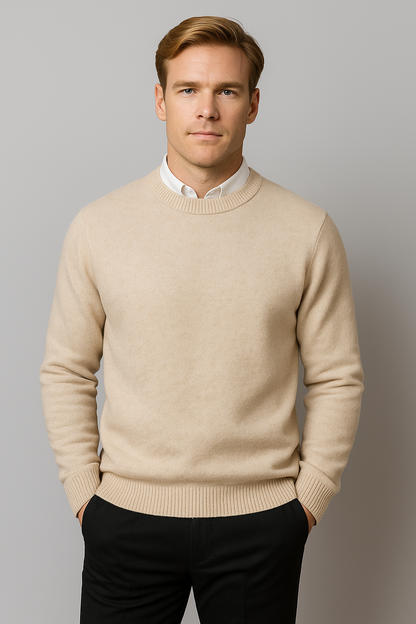 Herren Pullover Klassisch Rundhals Frühling