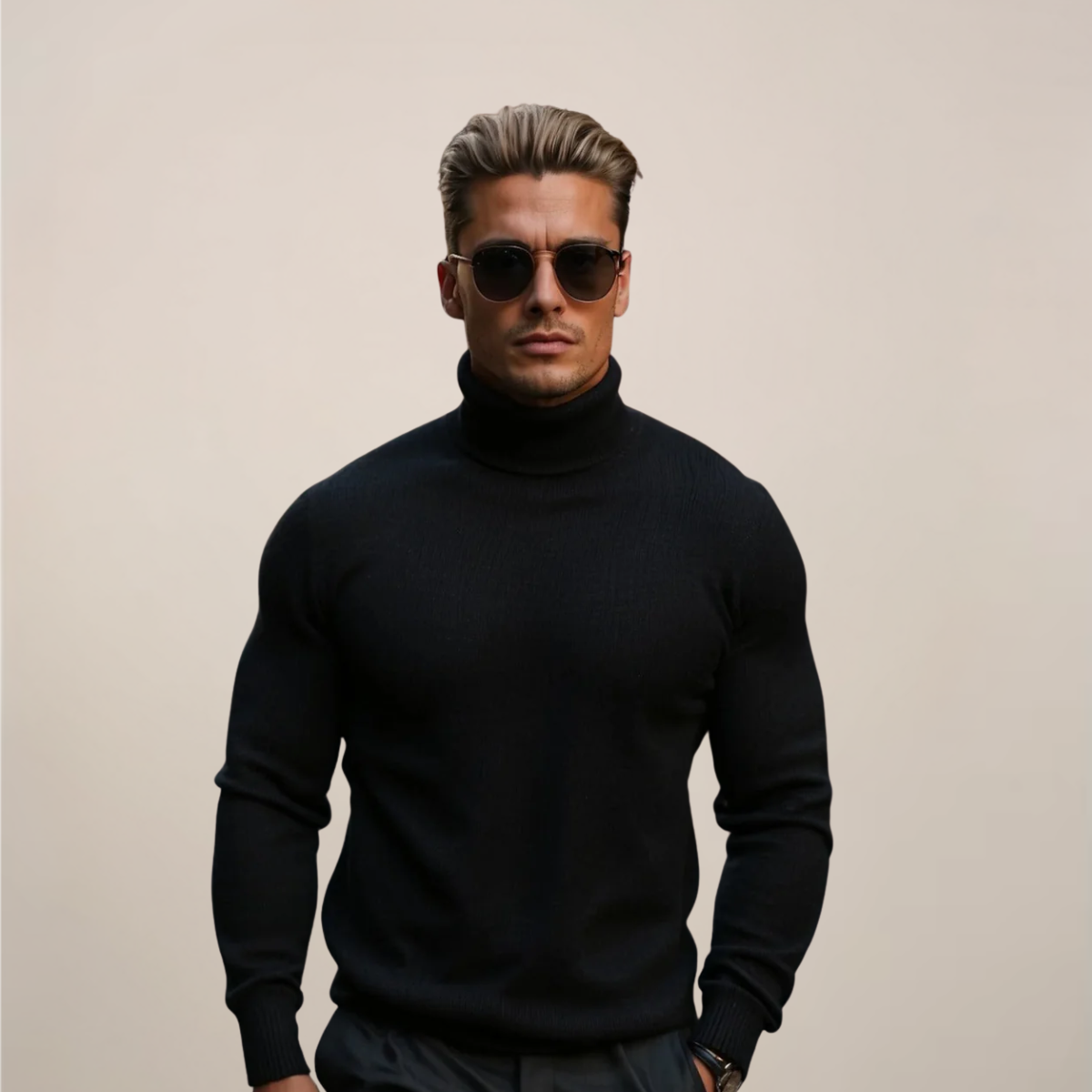 Herren Rollkragenpullover Frühlings Look Modern - BerlinGlamour