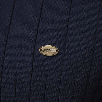 Herren Pullover Frühlings Half-Zip Rippstrick Bequem