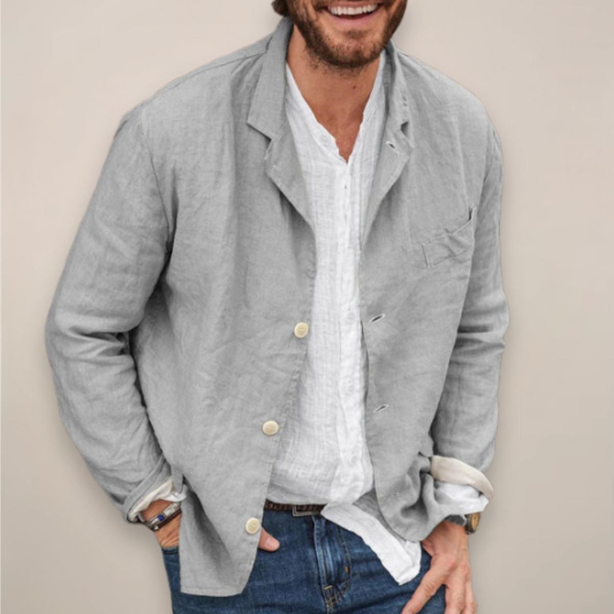 Herren Blazer Relaxed Fit Modern Bequem