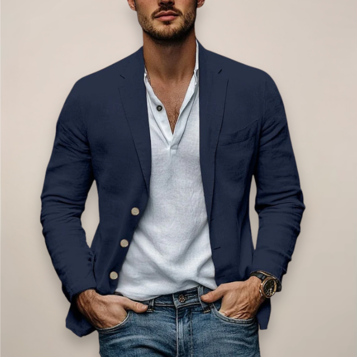 Herren Blazer Sommer Modern Leicht