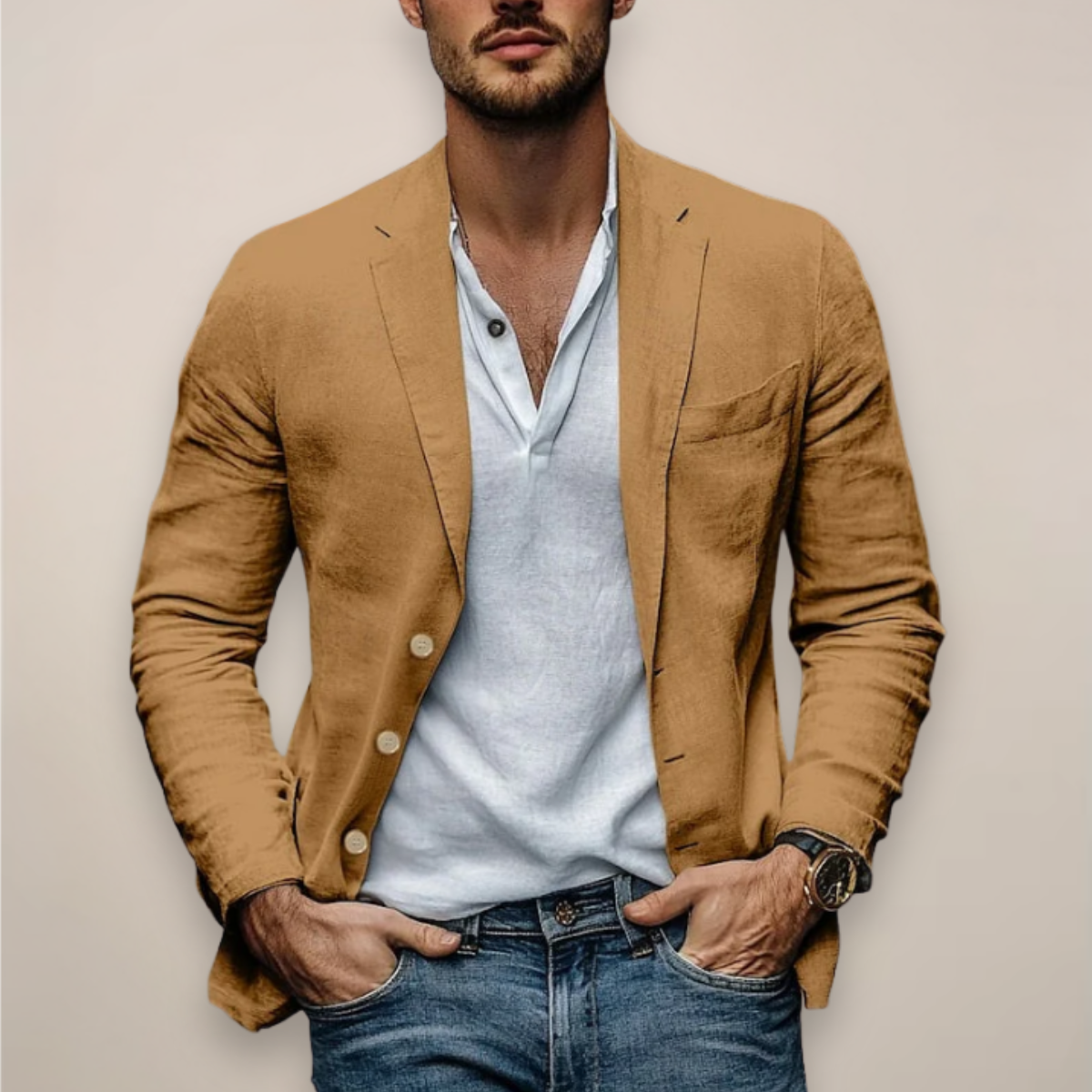 Herren Blazer Sommer Modern Leicht