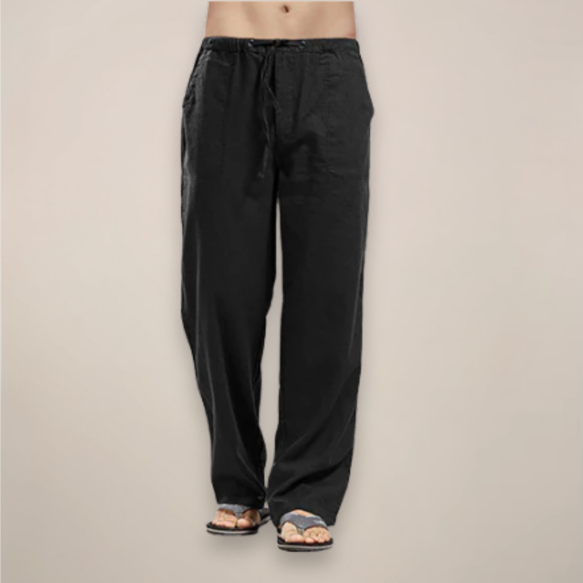 Herren Hose Relaxed Fit Bequem Mit Kordelzug