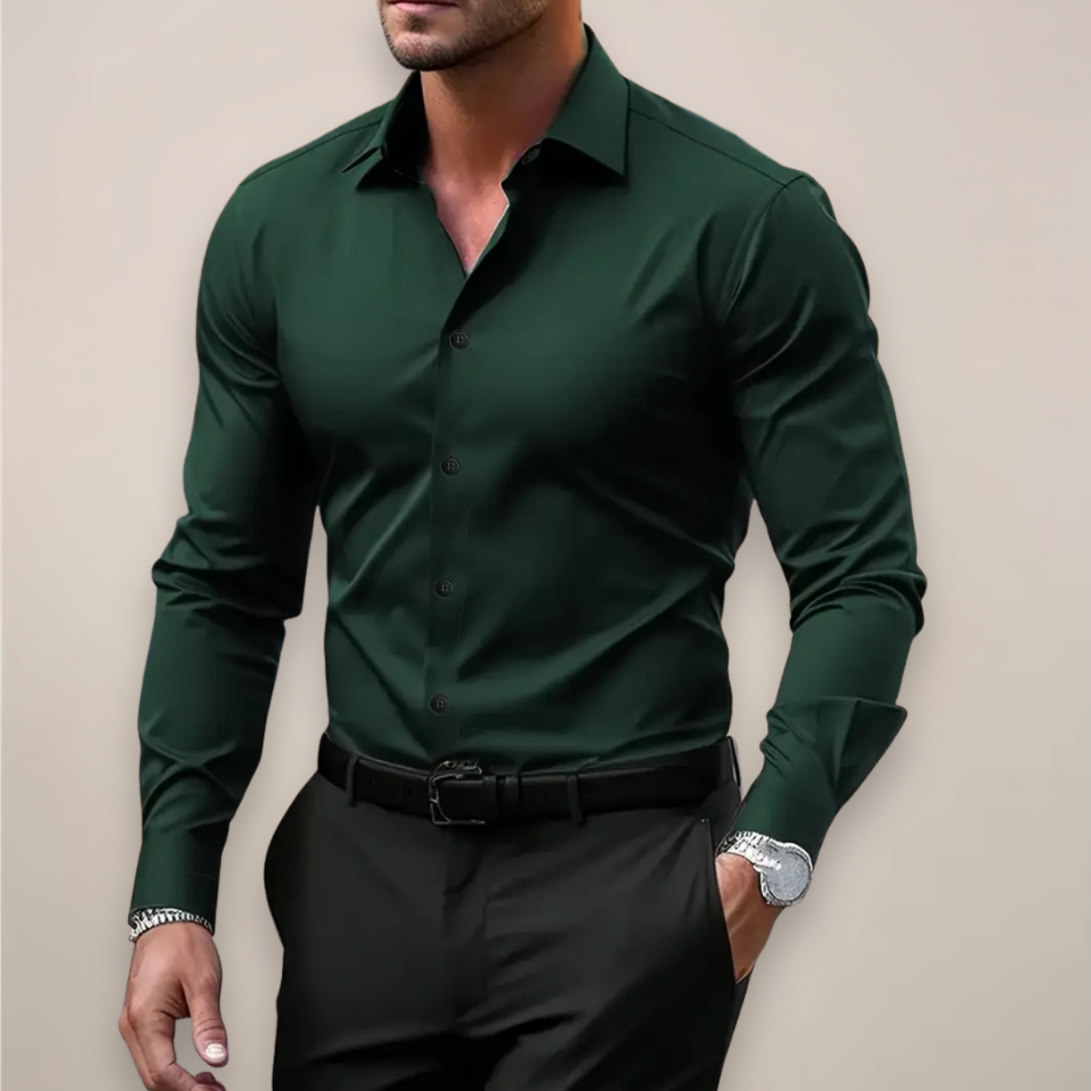 Herren Hemd Slim Fit Modern Frühjahr