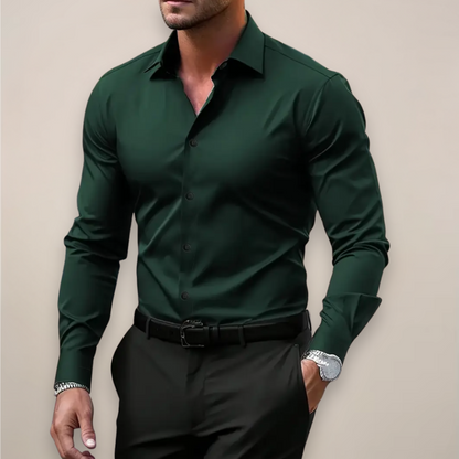 Herren Langarmhemd Slim Fit Modern