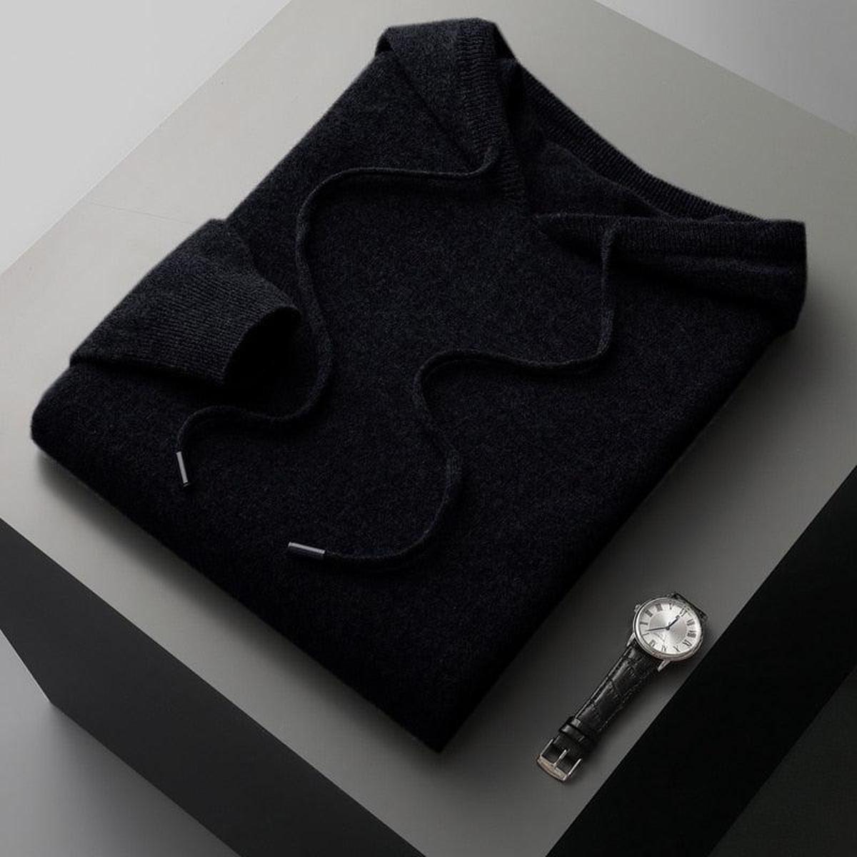 Herren Strickpullover Kapuze Lässig Bequem