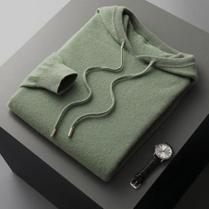 Herren Strickpullover Kapuze Lässig Bequem