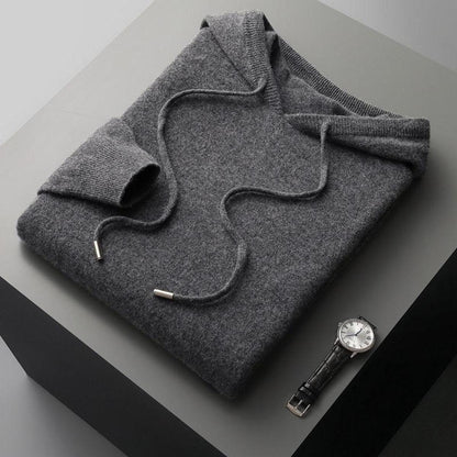 Herren Strickpullover Kapuze Lässig Bequem