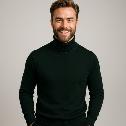 Herren Rollkragenpullover Frühling Leicht Modern