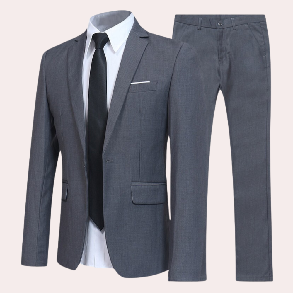 Herren Anzug Set Zweiknopf Frühlingskollektion Slim Fit