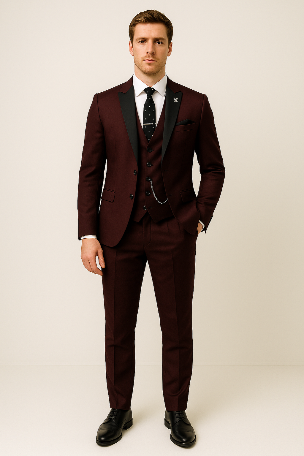 Herren Anzug Set Dreiteiliger Frühjahrsluftig Elegant