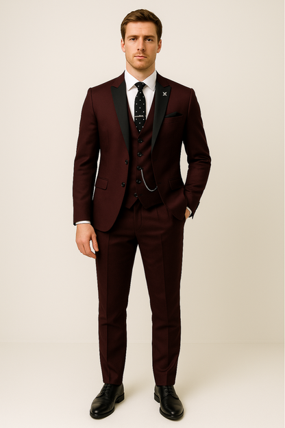 Herren Anzug Set Dreiteiliger Frühjahrsluftig Elegant