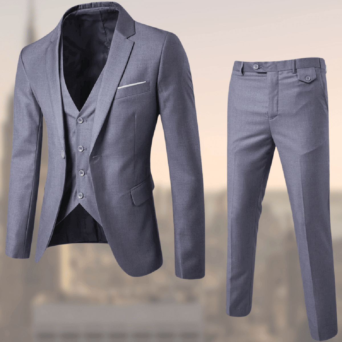 Herren Businessanzug 3-teilig Formal Elegant