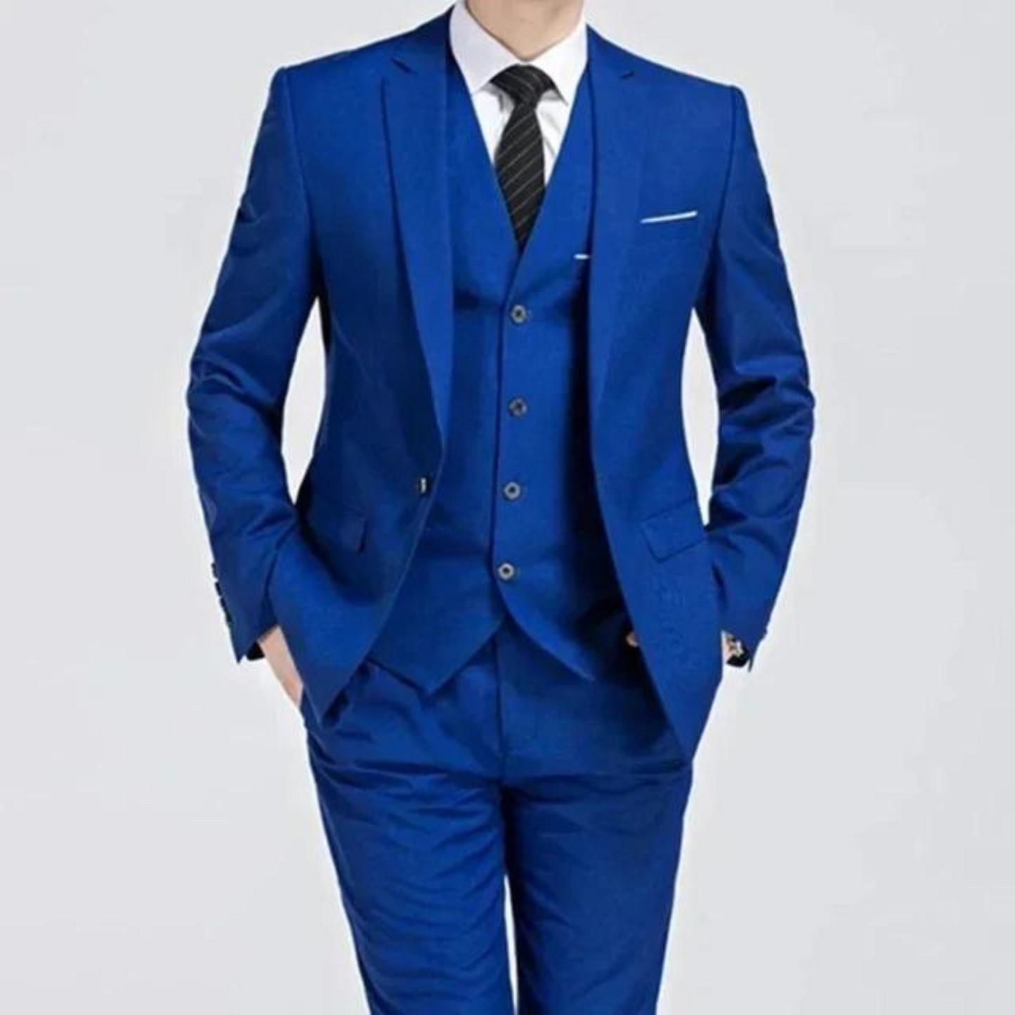 Herren Anzug Klassisch Dreiteilig FrühjahrslOOK