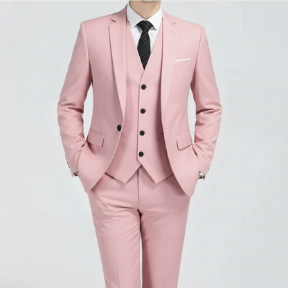 Herren Anzug Klassisch Dreiteilig FrühjahrslOOK