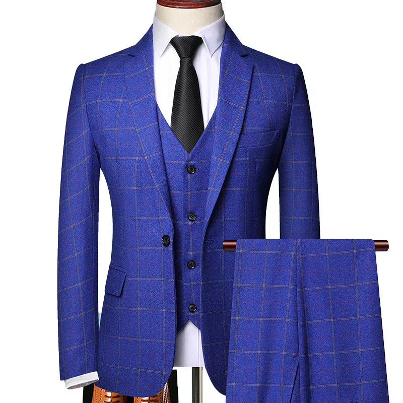 Herren Anzug Set Karierter Frühlingsanzug Slim Fit - BerlinGlamour