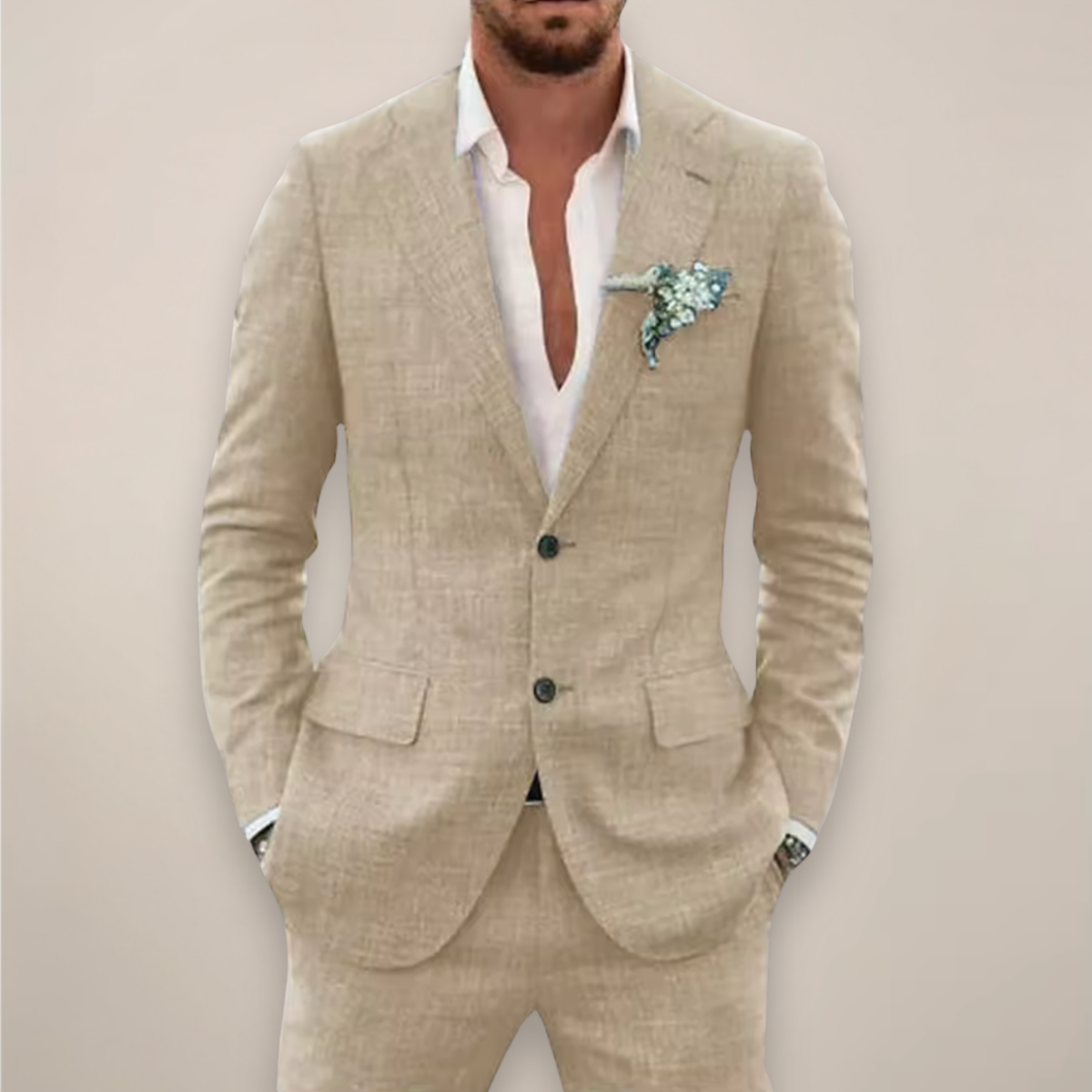 Herren Anzug Set 2-teilig Slim Fit Modern