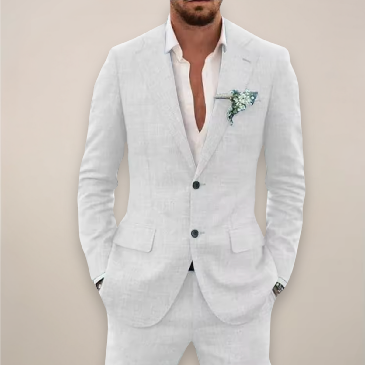 Herren Anzug Set 2-teilig Slim Fit Modern