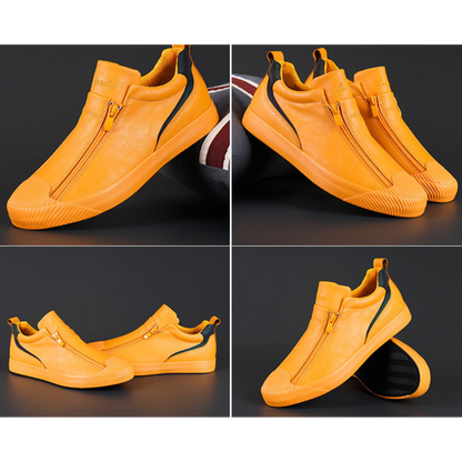 Herren Lederschuhe Elegante Schwarz Poliert