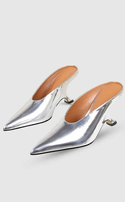 Damen Pantoletten High Heel Schuhe Stilvoll - BerlinGlamour