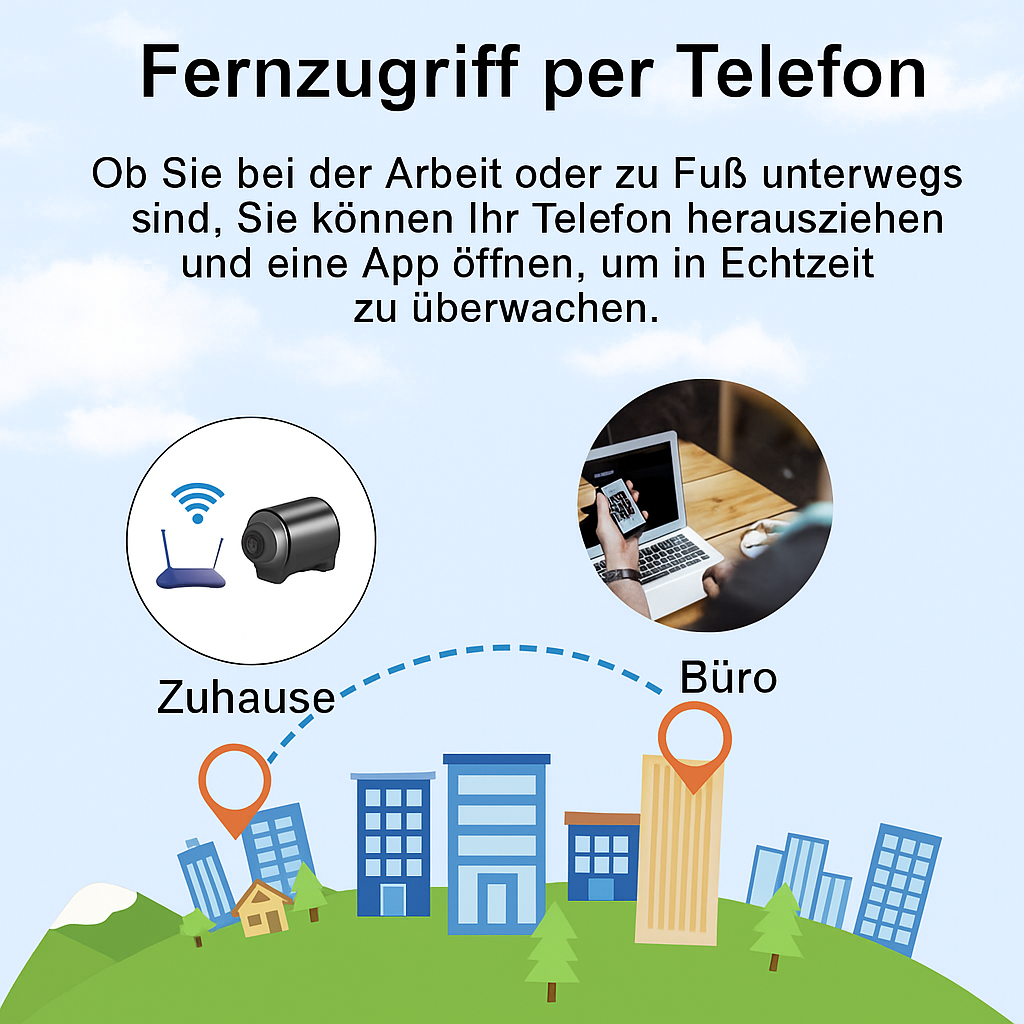 WLAN Überwachungskamera Mini mit Nachtsicht und Bewegungsmelder - BerlinGlamour