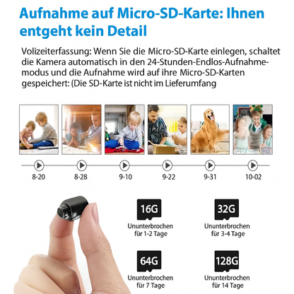 WLAN Überwachungskamera Mini mit Nachtsicht und Bewegungsmelder