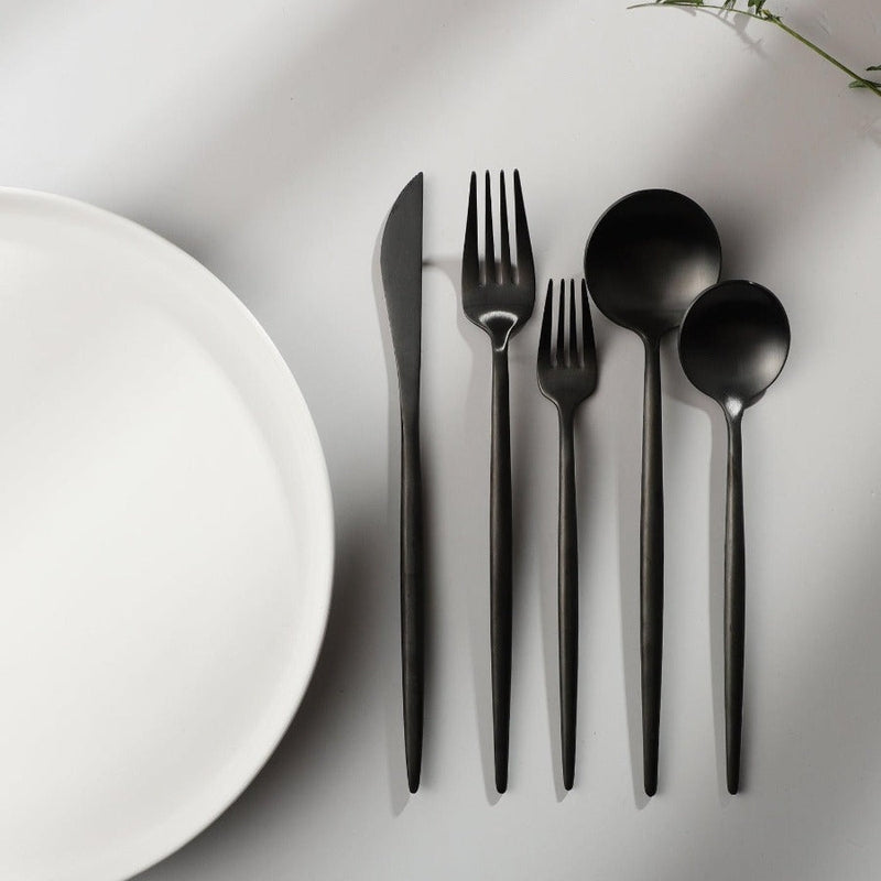 Edelstahl Besteck Set Modern Einfach Elegant