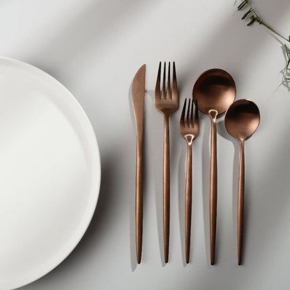 Edelstahl Besteck Set Modern Einfach Elegant